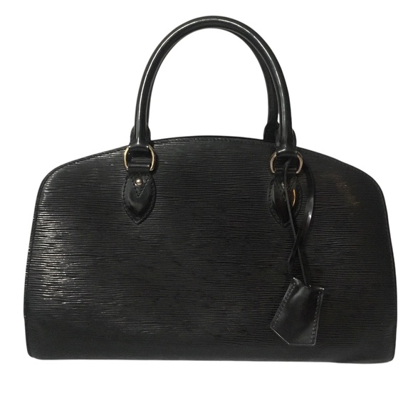 Authentic Louis Vuitton Electric Epi Leather Pont Neuf Satchel Black Handbag - Picture 1 of 15